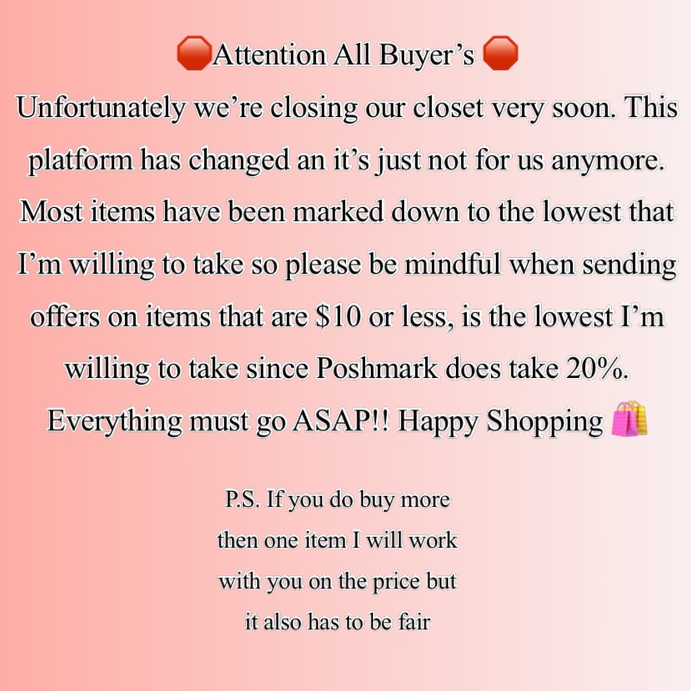 Closing Our Closet. Everything Must Go! Send Me An Offer!